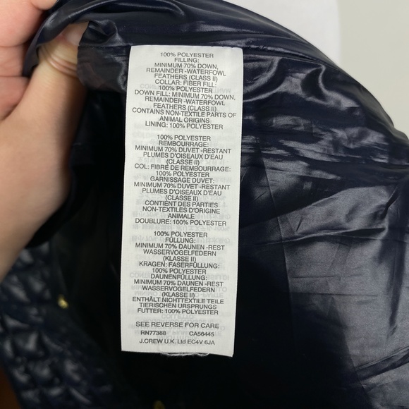 J. Crew Shiny Quilted Puffer Field Vest Blue Sz. XS - Picture 12 of 13